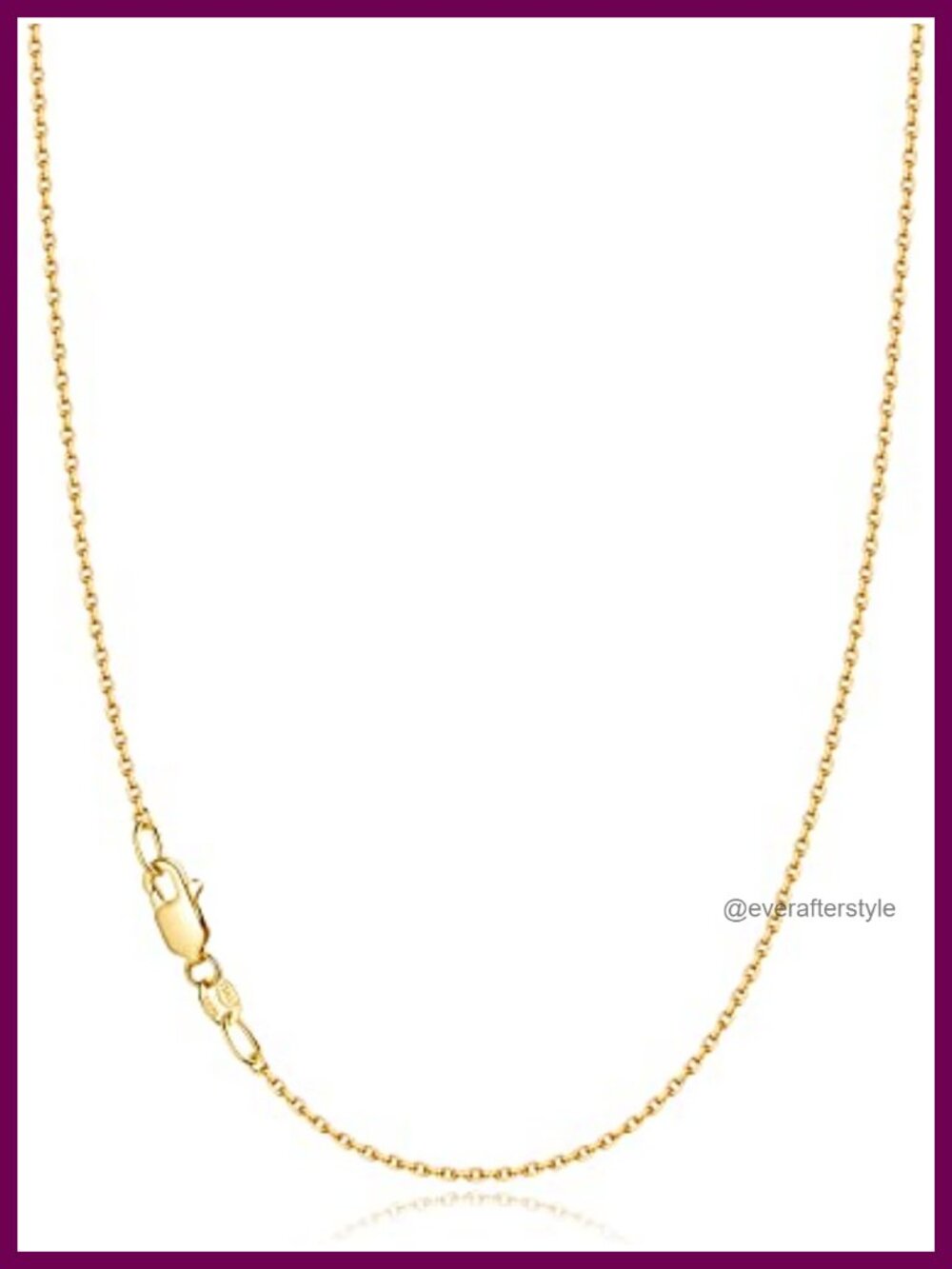 18k Gold Plated 925 Sterling Silver Cable Chain Necklace for Women Dainty Sturdy